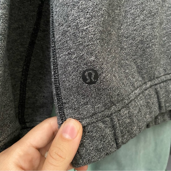 LULULEMON Warm For Winter Cotton Terry Hoodie, Heathered Speckled Black / Grey - Picture 6 of 7